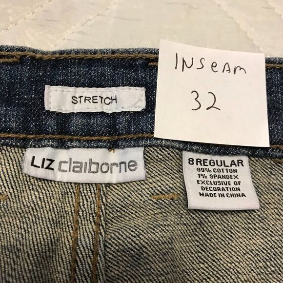 Liz‎ Claiborne stretch blue jeans 8 R - Picture 3 of 5